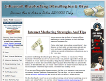 Tablet Screenshot of internetmarketingstrategiesandtips.com